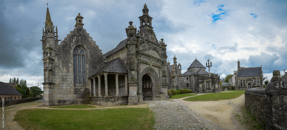View on the parish enclosure of Guimiliau in Finistere