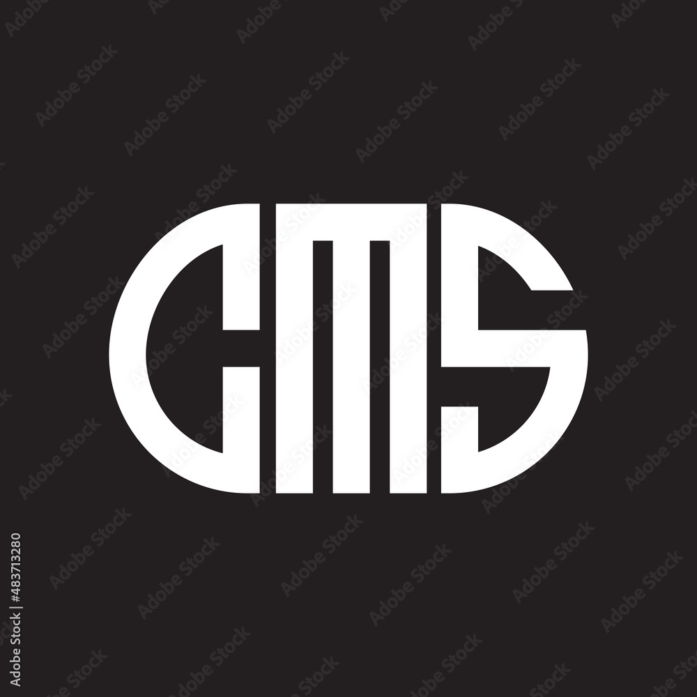 CMS letter logo design on black background. CMS creative initials letter logo concept. CMS letter design. CMS letter logo design on black background. CMS creative initials letter logo concept. CMS letter design.