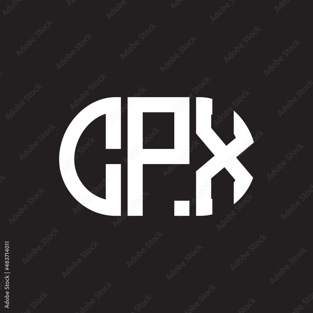 CPX letter logo design on black background. CPX creative initials letter logo concept. CPX letter design. CPX letter logo design on black background. CPX creative initials letter logo concept. CPX letter design.