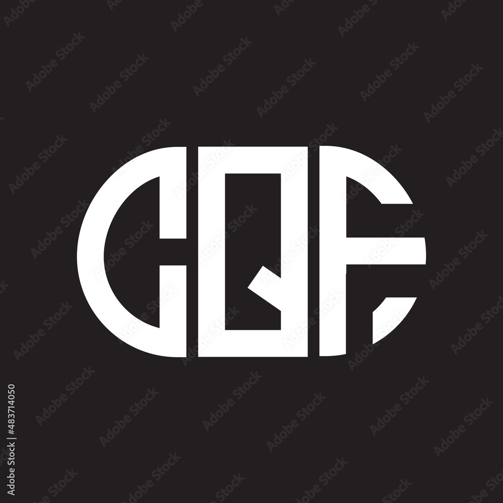 CQF letter logo design on black background. CQF creative initials letter logo concept. CQF letter design. CQF letter logo design on black background. CQF creative initials letter logo concept. CQF letter design.