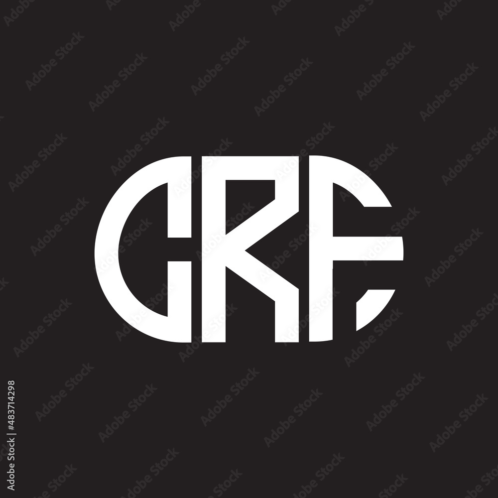 CRF letter logo design on black background. CRF creative initials letter logo concept. CRF letter design. CRF letter logo design on black background. CRF creative initials letter logo concept. CRF letter design.
