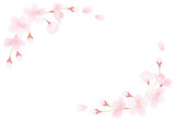 桜の花のベクターイラストフレーム(art,card,Invitation,celebration,wedding)