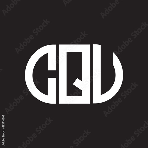 CQU letter logo design on black background. CQU creative initials letter logo concept. CQU letter design. photo