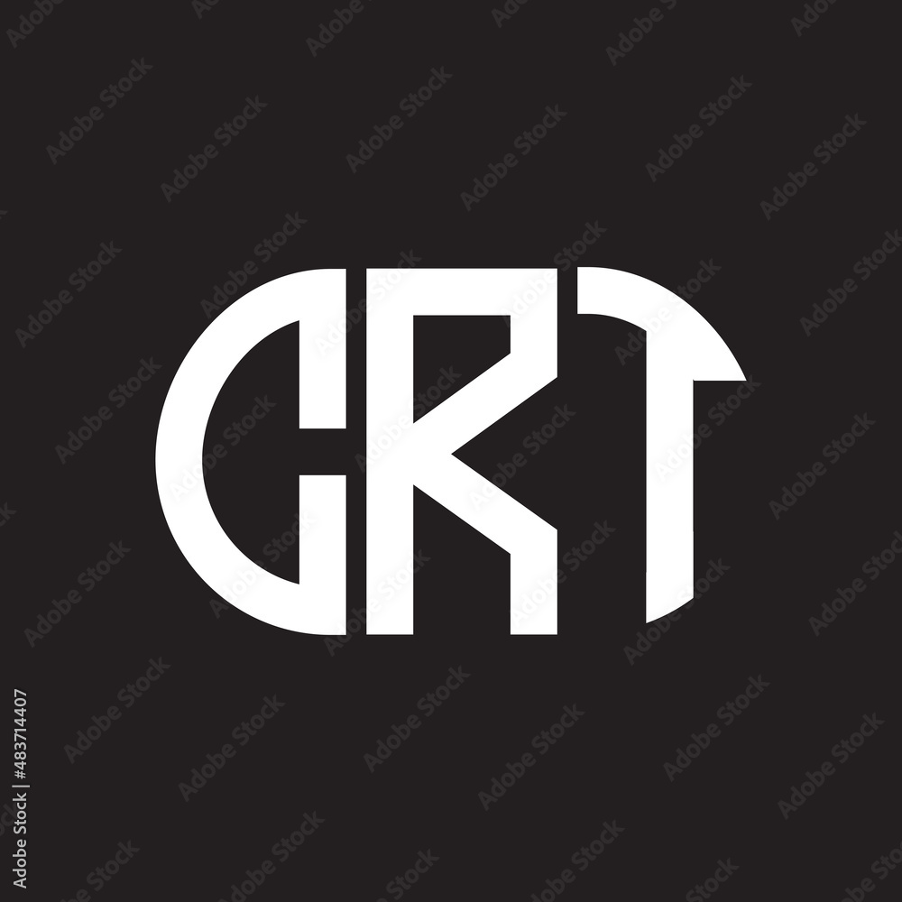 CRT letter logo design on black background. CRT creative initials letter logo concept. CRT letter design. CRT letter logo design on black background. CRT creative initials letter logo concept. CRT letter design.