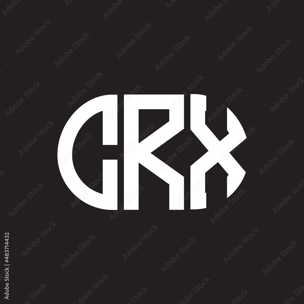 CRX letter logo design on black background. CRX creative initials letter logo concept. CRX letter design. CRX letter logo design on black background. CRX creative initials letter logo concept. CRX letter design.