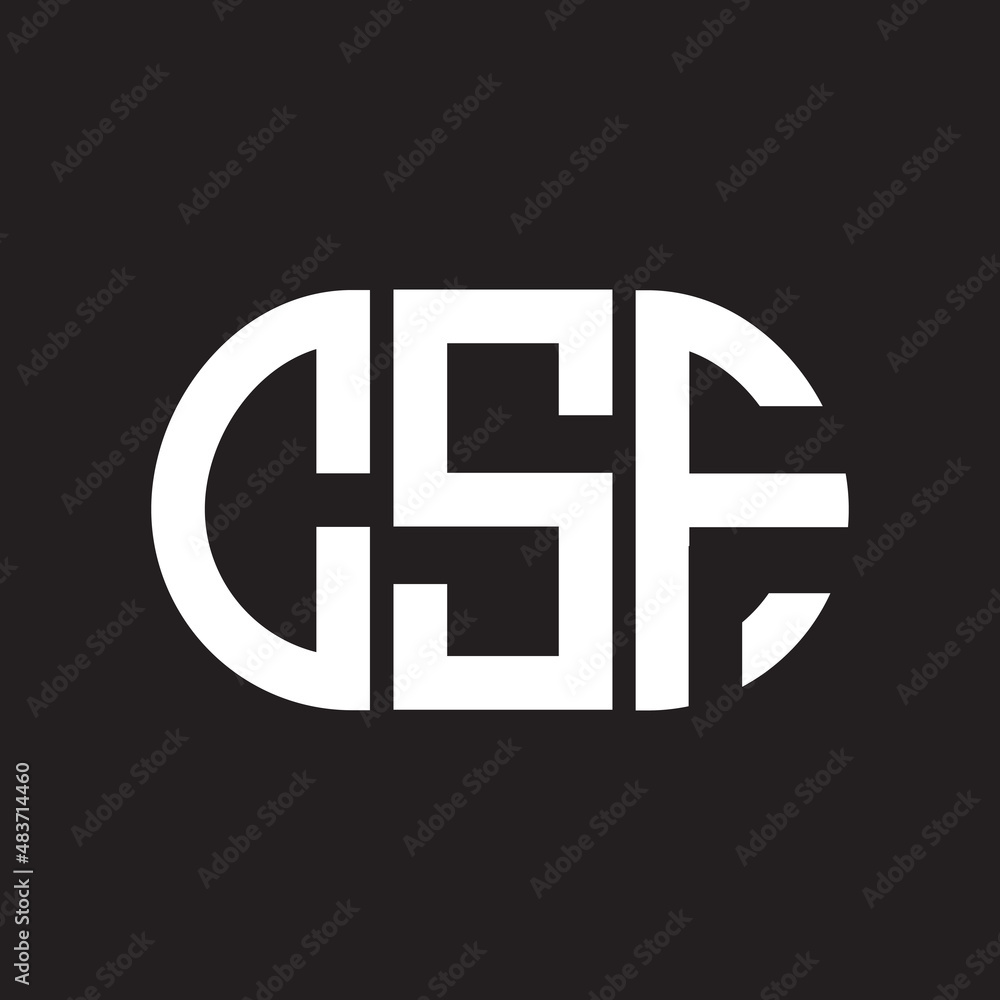 CSF letter logo design on black background. CSF creative initials letter logo concept. CSF letter design. CSF letter logo design on black background. CSF creative initials letter logo concept. CSF letter design.