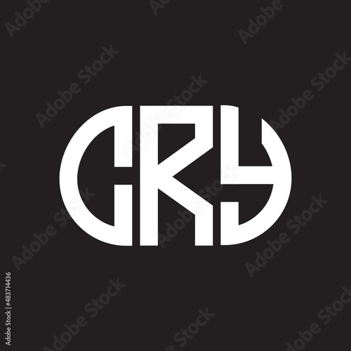 CRY letter logo design on black background. CRY creative initials letter logo concept. CRY letter design.