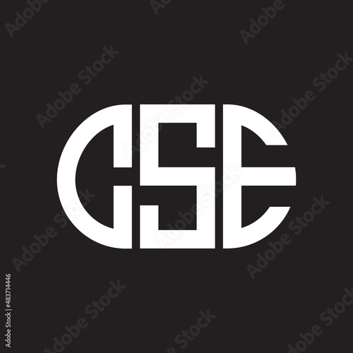 CSE letter logo design on black background. CSE creative initials letter logo concept. CSE letter design.