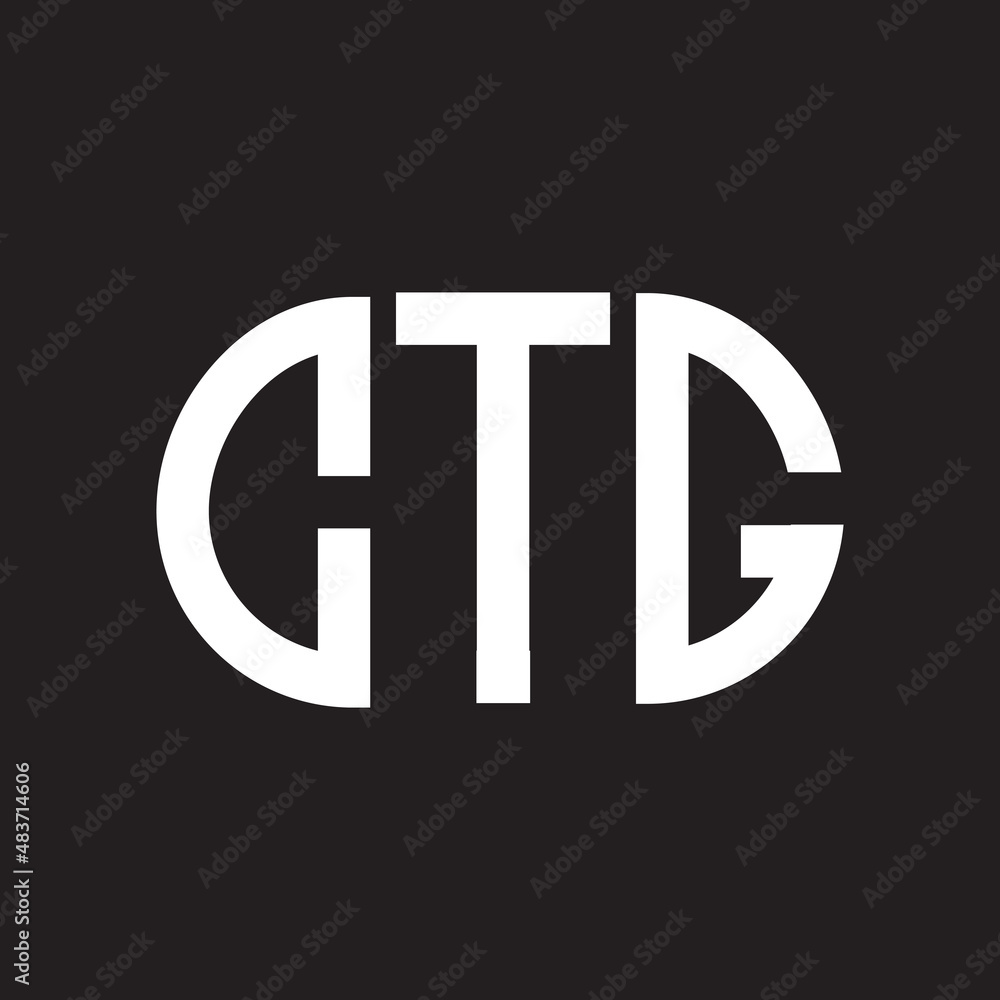 CTG letter logo design on black background. CTG creative initials letter logo concept. CTG letter design. CTG letter logo design on black background. CTG creative initials letter logo concept. CTG letter design.