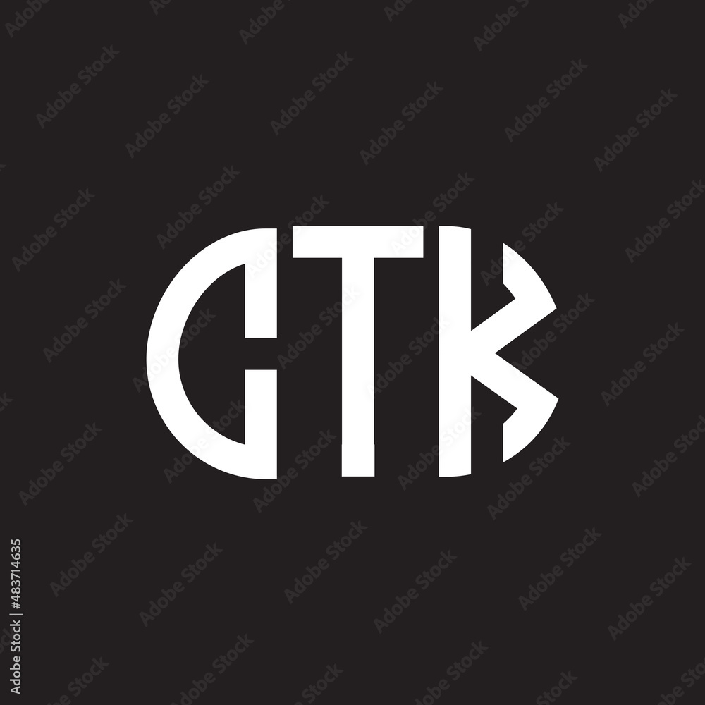 CTK letter logo design on black background. CTK creative initials letter logo concept. CTK letter design. CTK letter logo design on black background. CTK creative initials letter logo concept. CTK letter design.