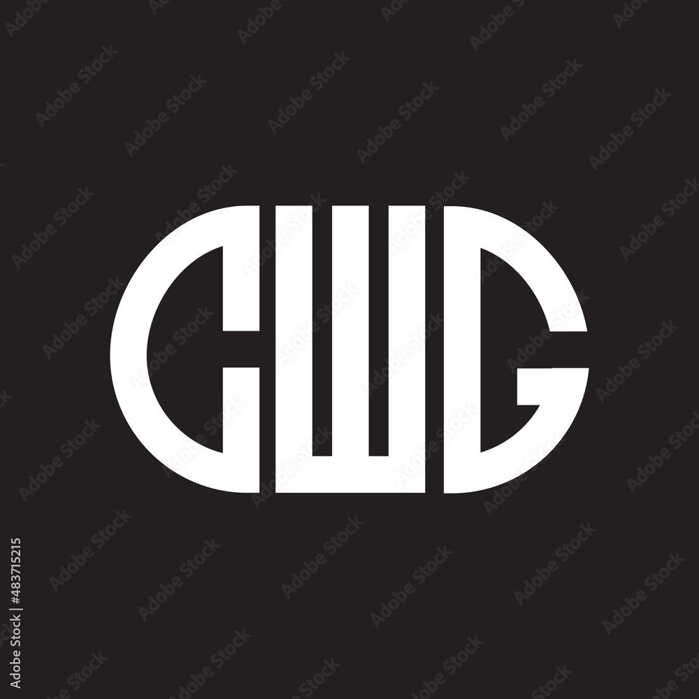 CWG letter logo design on black background. CWG creative initials letter logo concept. CWG letter design. CWG letter logo design on black background. CWG creative initials letter logo concept. CWG letter design.
