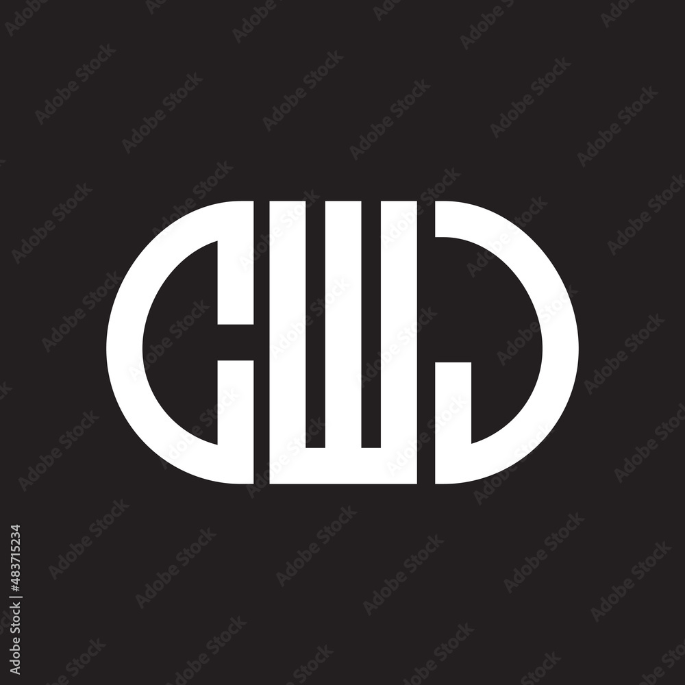 CWJ letter logo design on black background. CWJ creative initials letter logo concept. CWJ letter design. CWJ letter logo design on black background. CWJ creative initials letter logo concept. CWJ letter design.