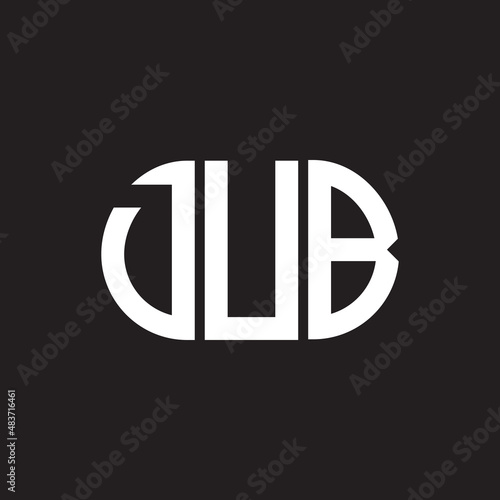 DUB letter logo design on black background. DUB creative initials letter logo concept. DUB letter design.