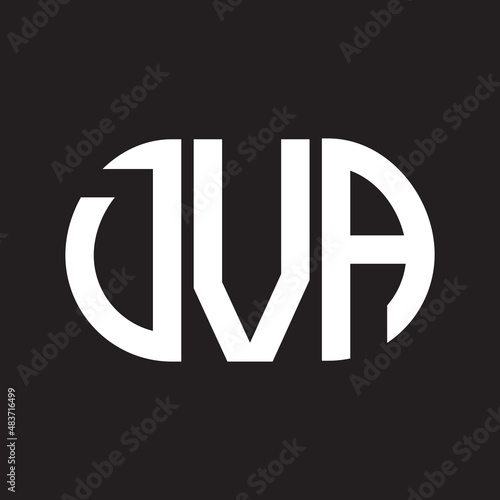 DVA letter logo design on black background. DVA creative initials letter logo concept. DVA letter design.