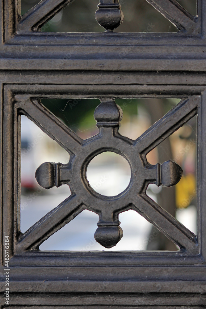 Wrought iron fence detail