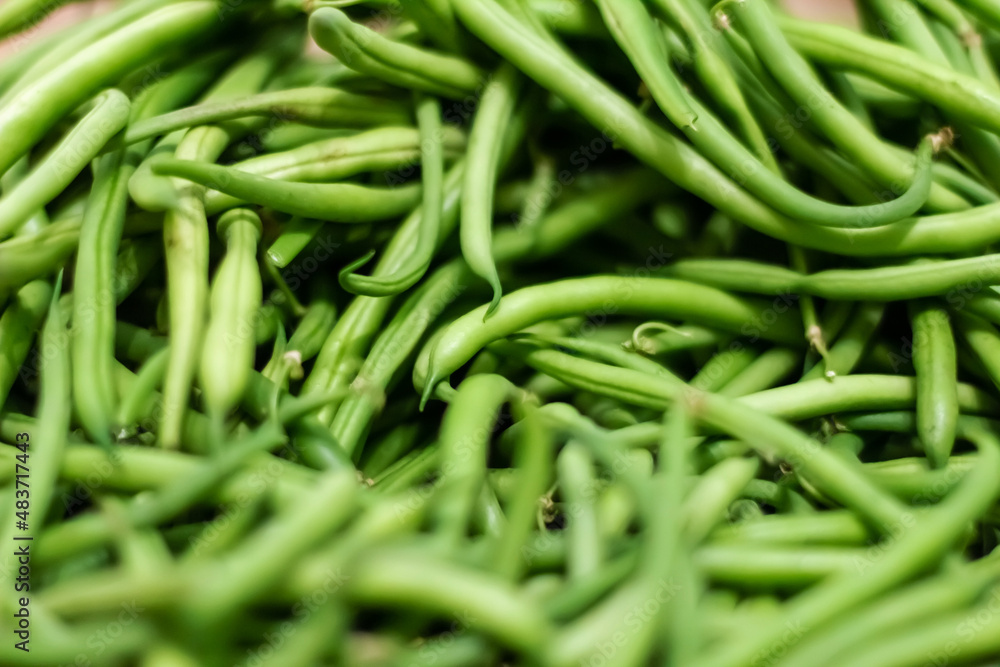 Background from green bean string. Close up. Background from green bean string. Close up.