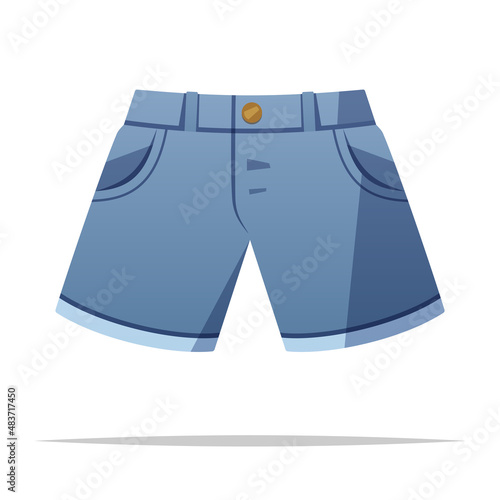 Jeans shorts vector isolated illustration