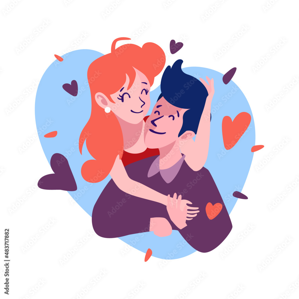 Obraz premium Sweet couple falling in love