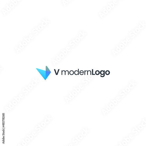 Free Download V MODERN LOGO DESIGN VECTOR - GFXLoad
