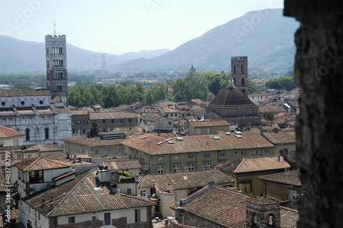 Lucca, Toscana. Veduta della città dalla Torre Guinigi 