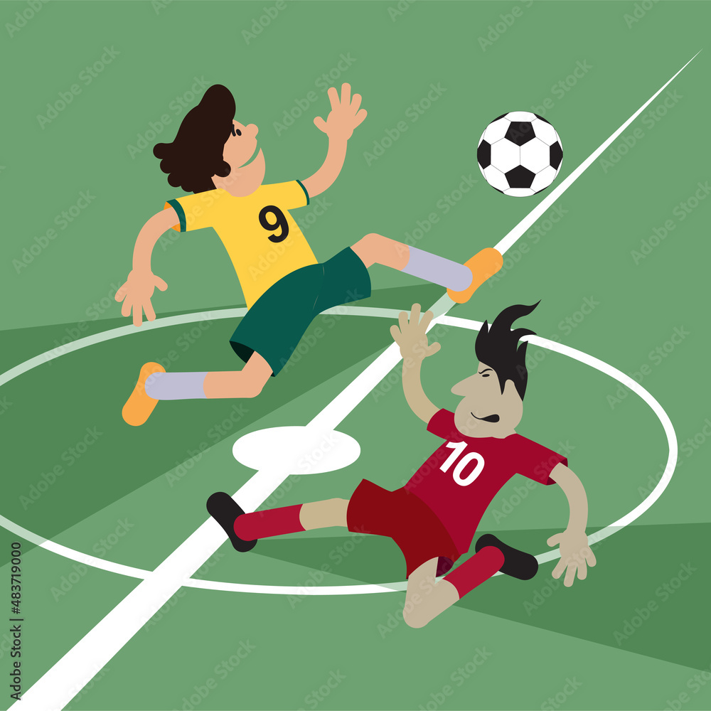 Fototapeta premium World-class football teams compete for the World Championships in the World Football Championships.