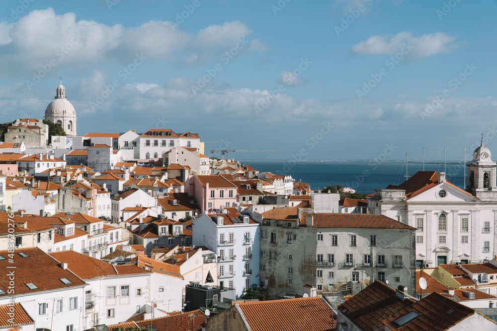 View from the Mirador de Santa Lucia in Lisbon, Portugal