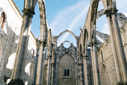 Covent do carmo in lisbon, portugal photo