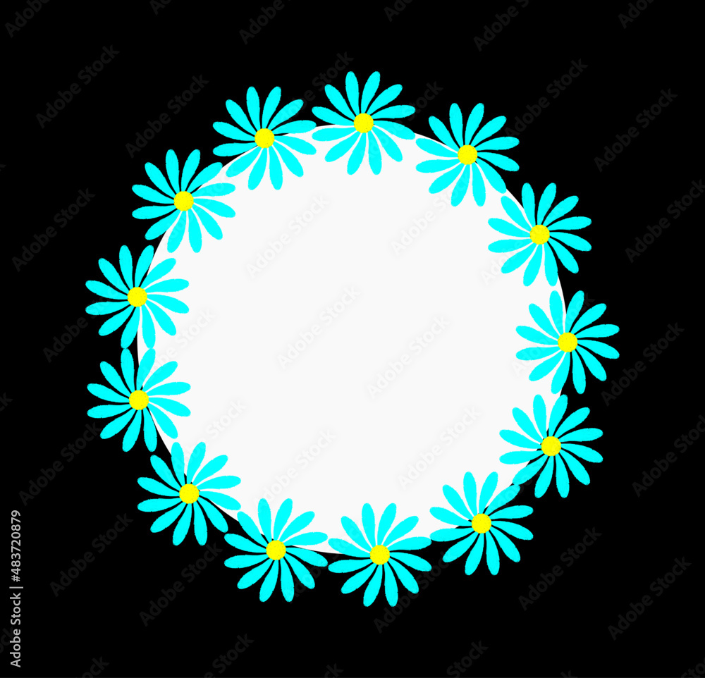 Obraz premium abstract flower frame