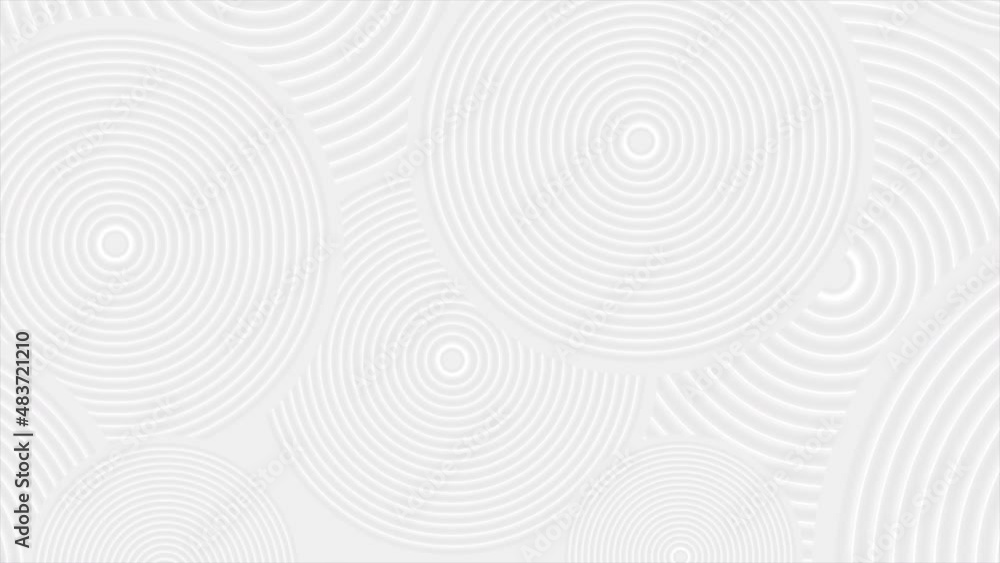 Grey white smooth circles abstract tech motion background. Seamless looping. Video animation Ultra HD 4K 3840x2160 Grey white smooth circles abstract tech motion background. Seamless looping. Video animation Ultra HD 4K 3840x2160