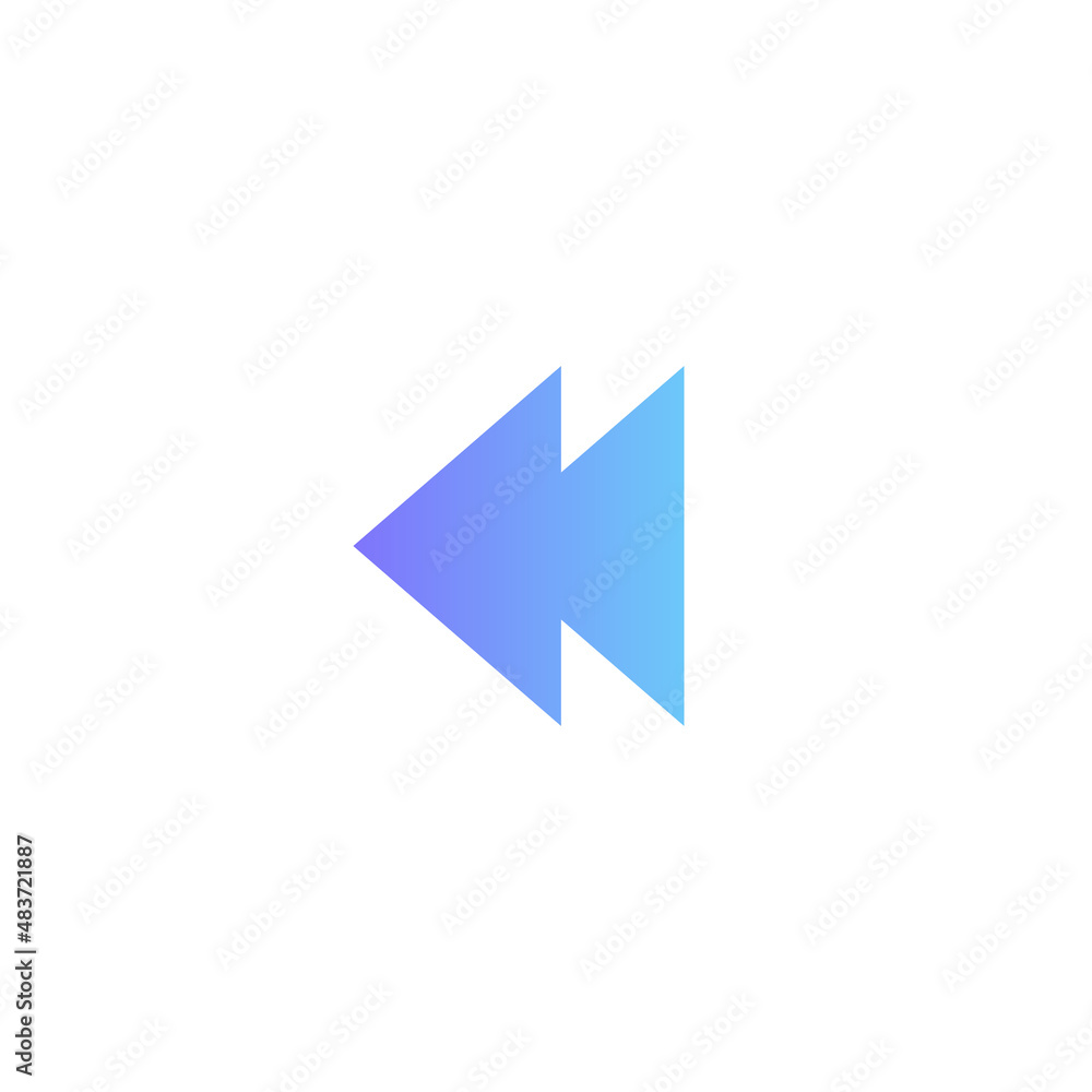 Rewind vector icon with gradient Rewind vector icon with gradient