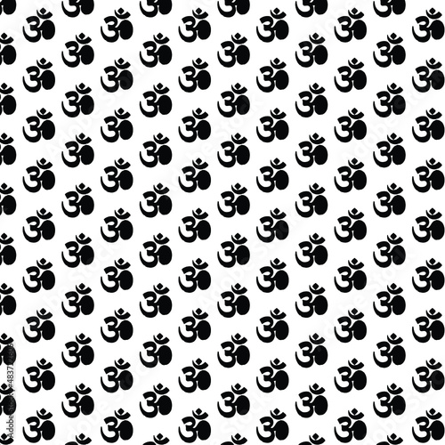 Hindu cast om symbol art with pattern