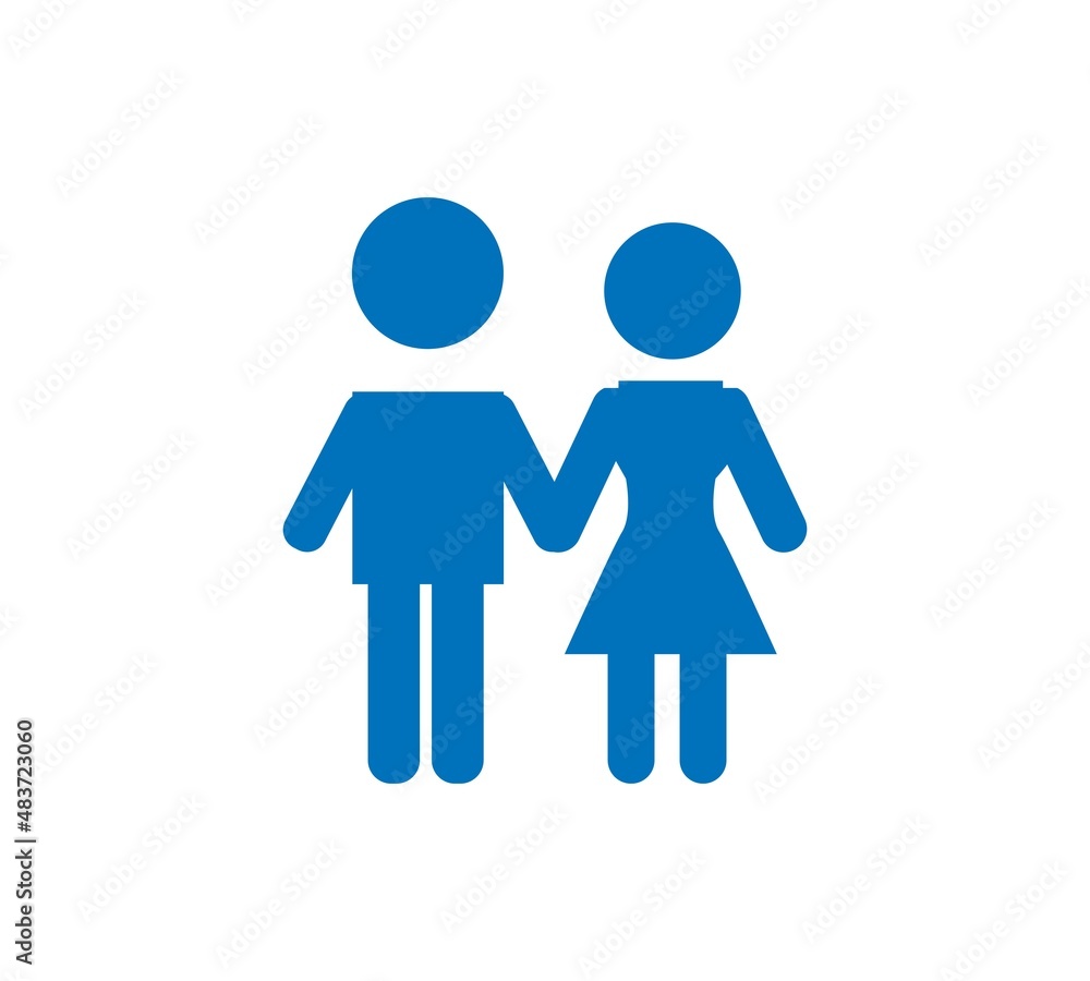 man and woman icon flat vector stock illustration isolated sign wc. man and woman icon flat vector stock illustration isolated sign wc.