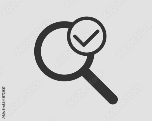 Magnifying lens icon. Zoom loupe sign, find symbol. Vector tool