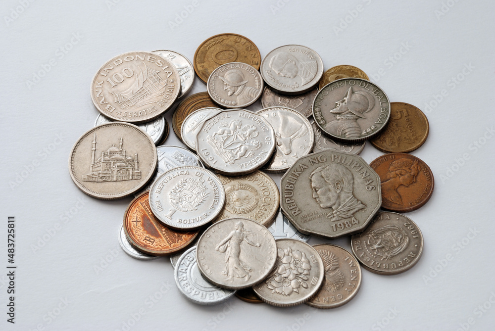 Collection of old coins from different countries Collection of old coins from different countries