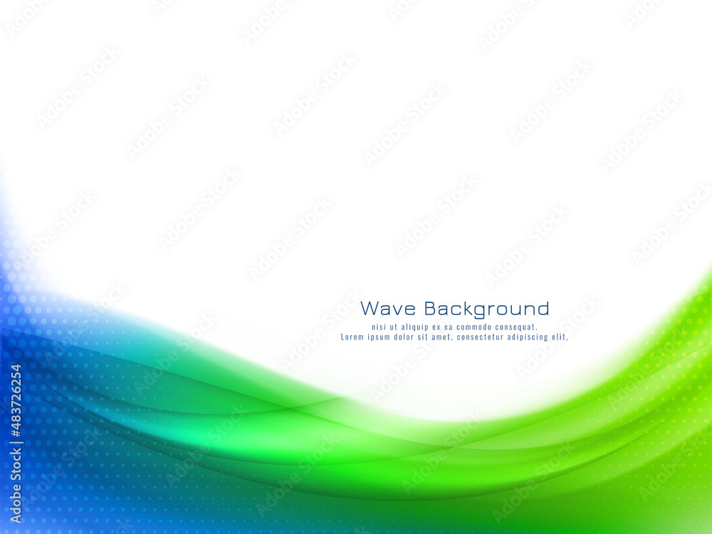 Naklejka premium Abstract colorful wave design stylish business background