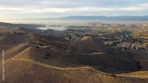 Scenic View of Simi Valley and Bard Lake, Ventura County