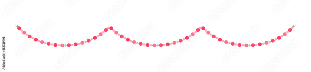 Valentine's Day banner bunting clipart vector illustration