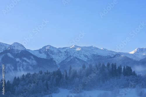 winter mountain landscape in the Alps