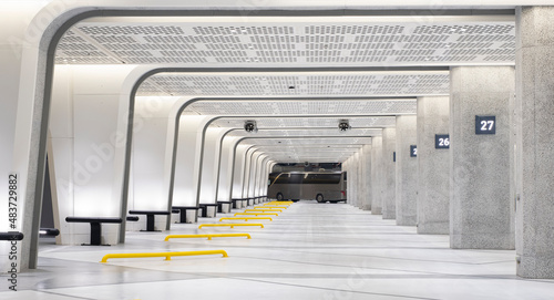 Canvas Print Galataport passenger terminal parking area, front view