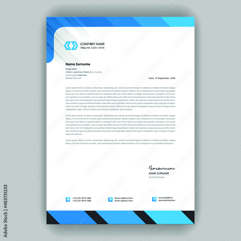 Abstract Modern company letterhead pad design templates Abstract Modern company letterhead pad design templates