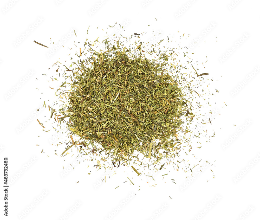 Heap of dried dill herb isolated on white Heap of dried dill herb isolated on white