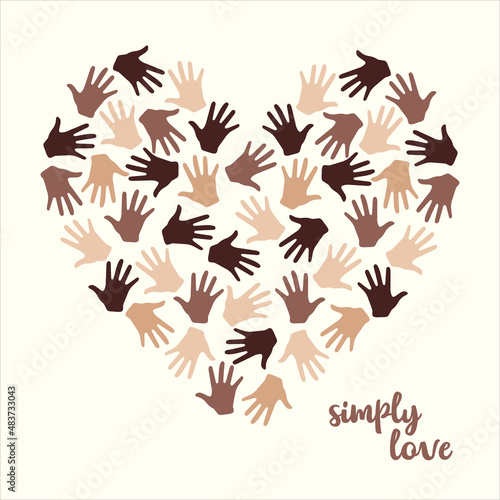 love valentine card equals stop racism