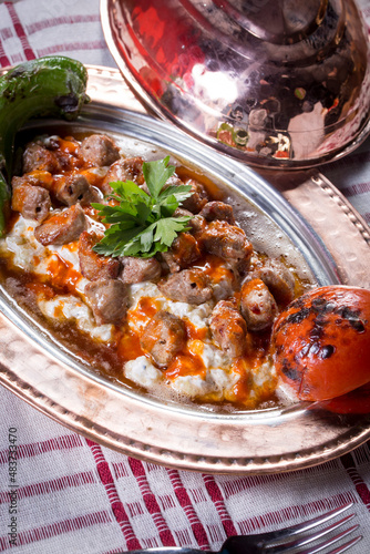 turkish kebap eggplant with yoghurt