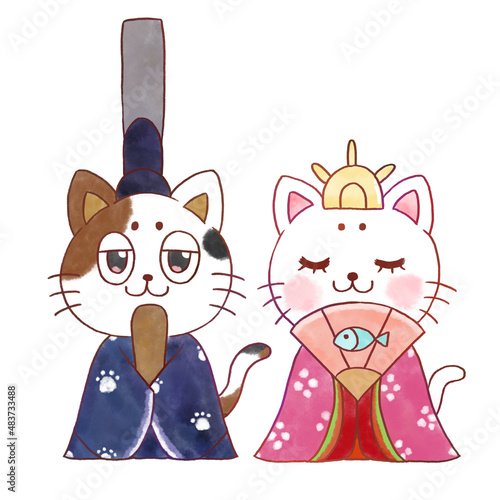 猫の雛人形
