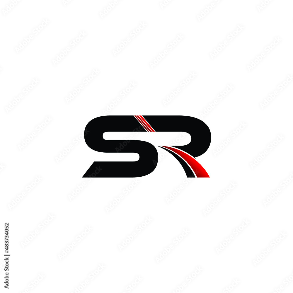Letter SR simple logo design vector Letter SR simple logo design vector