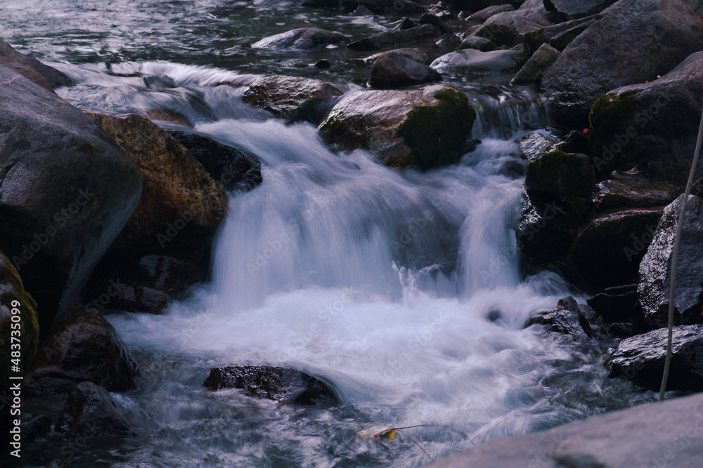 Beautiful waterfall in the mountains Beautiful waterfall in the mountains