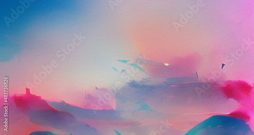 Abstract art painting. Graphic design colorful artwork, bright colors wallpap...