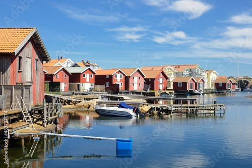 The charming and very popular tourist destination along the swedish west coast, Kungshamn in Bohuslan north of Gothenburg." © a40757se