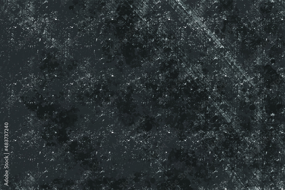 Obraz premium Black doodle charcoal stone wall