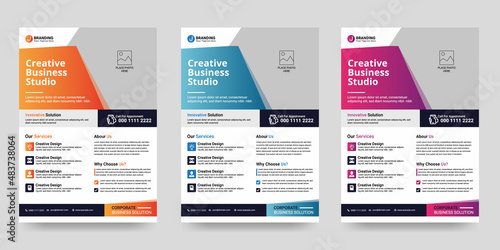 Creative Corporate Business Flyer Brochure Template Design, abstract business flyer, vector template design. Brochure design, cover, annual report, poster, flyer	